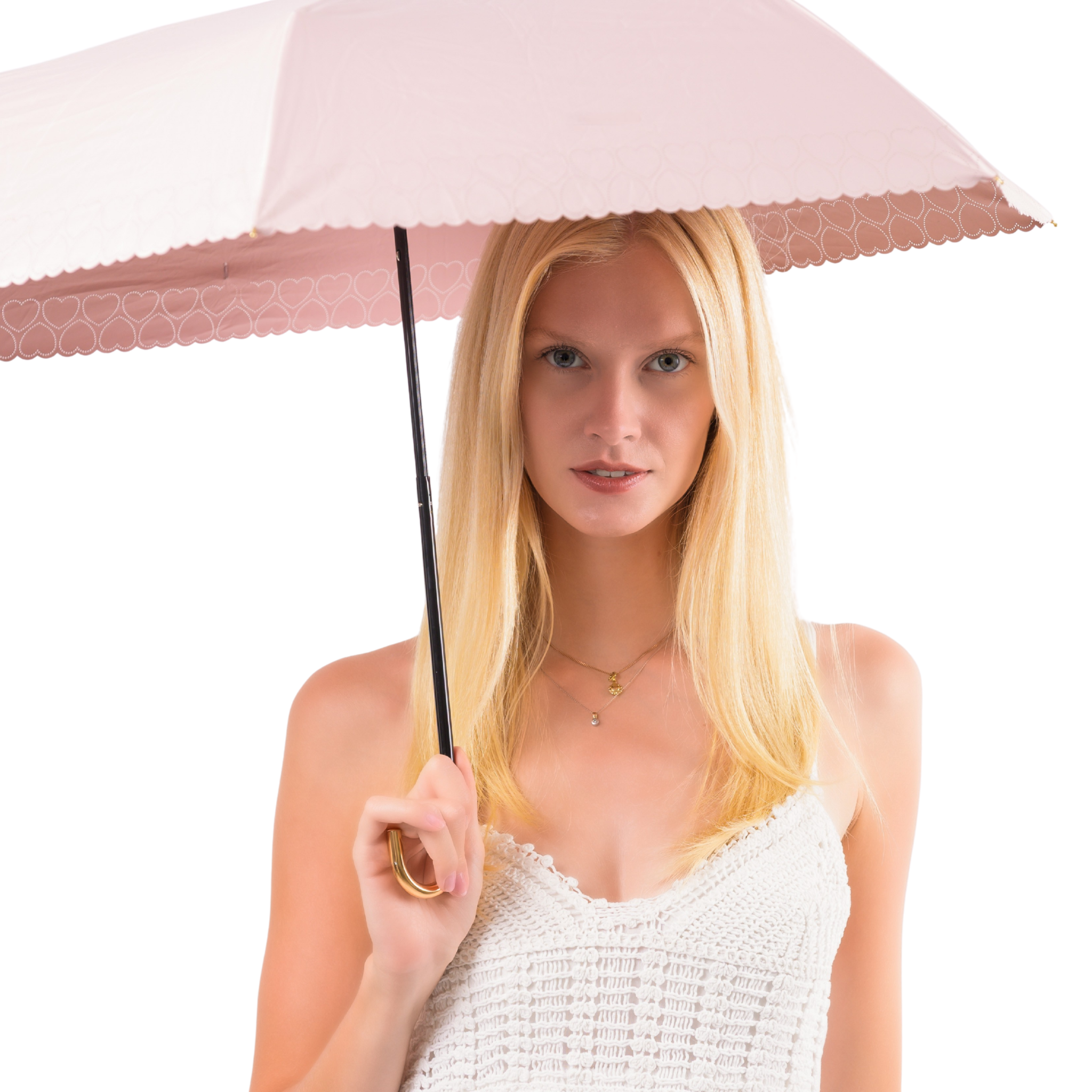 Romantic Breezer – with heart details & gold handle