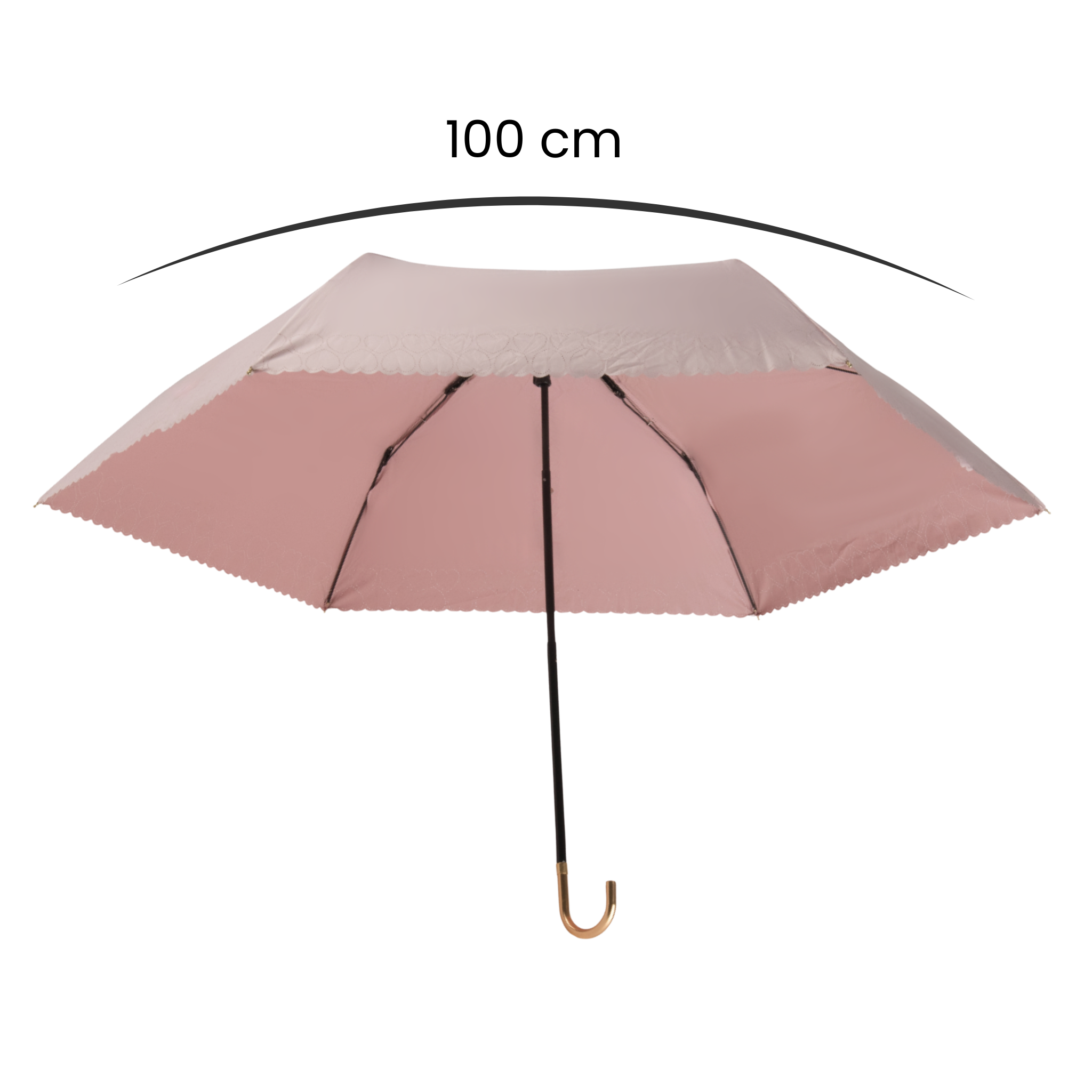 Romantic Breezer – with heart details & gold handle