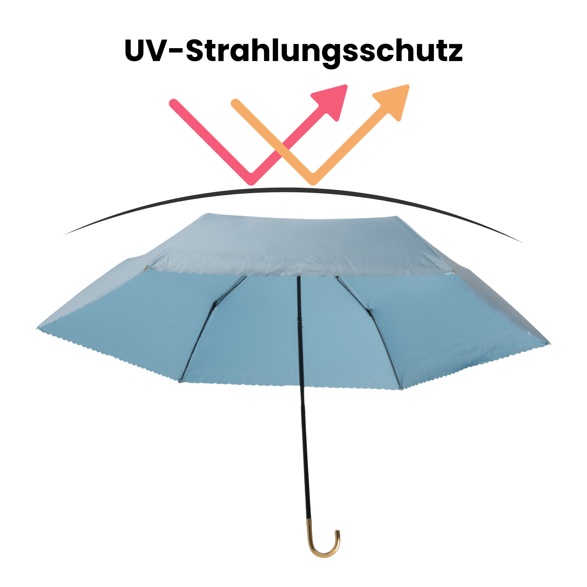 Romantic Breezer – with heart details & gold handle